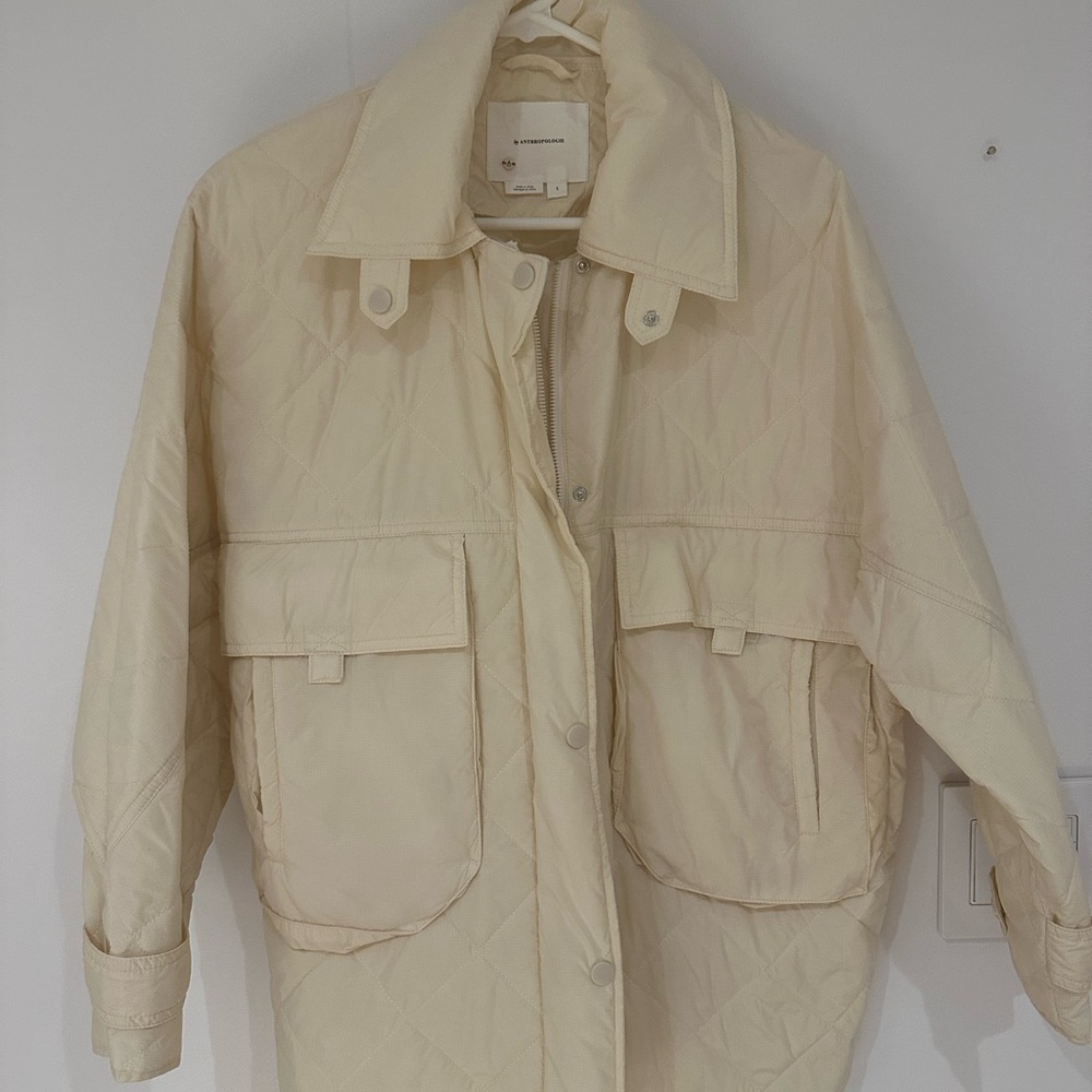 Anthropologie Cream Shacket